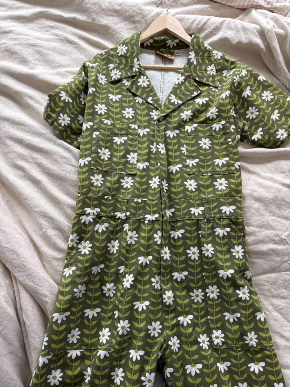 Big Bud Press Olive Green Floral Jumpsuit - Picture 3 of 3